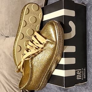 Mini Melissa Gold Sneakers
